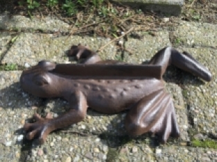 Schuhsohlenabstreifer, Frosch aus Gusseisen